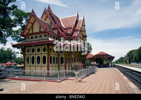 Der Royal Pavilion, Hua Hin Railway Station, Thailand Stockfoto