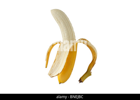 Eine teilweise geschälte Banane (Ausschneiden)-siehe auch Bild-BRMCWM Stockfoto