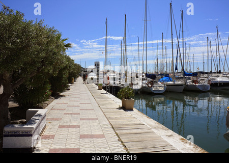 Sitges Marina, Port d'Aiguadolç. Sitges, Katalonien, Spanien. Stockfoto