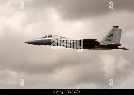 USAF Boeing F15 Eagle Fighter startet am Royal International Air Tattoo RIAT 2010 Air Show Fairford Stockfoto