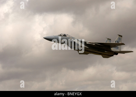 USAF Boeing F15 Eagle Fighter startet am Royal International Air Tattoo RIAT 2010 Air Show Fairford Stockfoto