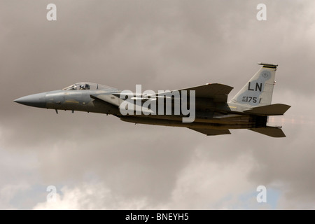 USAF Boeing F15 Eagle Fighter startet am Royal International Air Tattoo RIAT 2010 Air Show Fairford Stockfoto