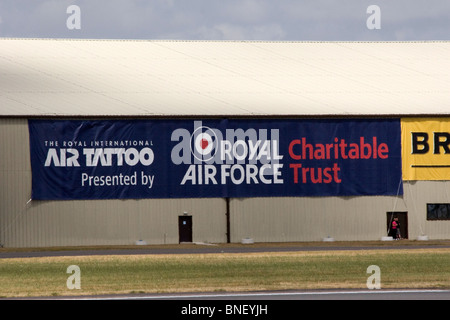 Royal Air Force Charitable Trust Banner am Royal International Air Tattoo RIAT 2010 Fairford Stockfoto