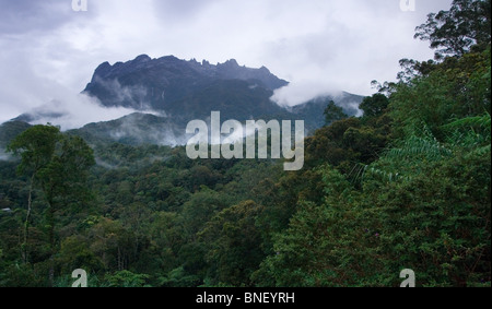 Ansicht des Mount Kinabalu, Sabah, Malaysia Stockfoto