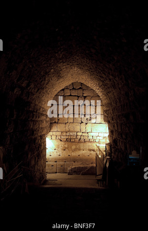 Eingang zu den Tunneln unter der westlichen Wand in Jerusalem Stockfoto