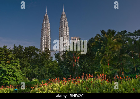 Petronas Towers in Kuala Lumpur Malaysia KLCC Park Stockfoto