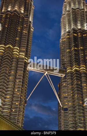 Petronas Towers Skybridge Kuala Lumpur Malaysia Stockfoto