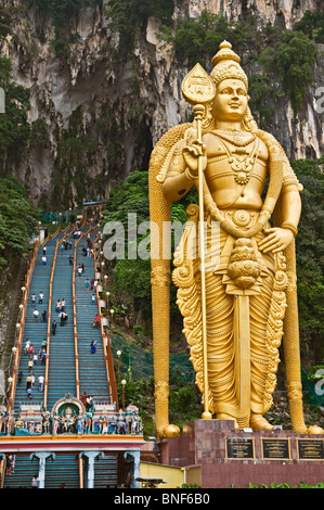 Batu-Höhlen Murugan Statue Kuala Lumpur Selangor Malaysia Stockfoto