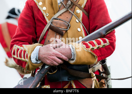 8. Könige Regiment Fußsoldaten Reenactment Stockfoto