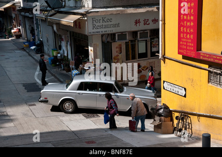 Hong Kong, Tai Ping Shan Straße in Sheung Wan Stockfoto