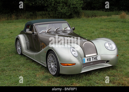 2013 Green modifizierte Morgan Aero V8 Sportwagen, Roadster Benzinmotor 4799 ccm auf Cholmondeley Pageant of Power, UKNsupercar Performance Stockfoto