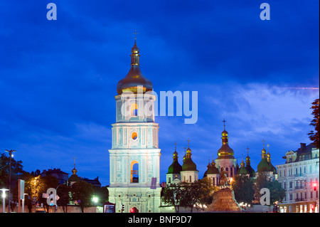 St Sophias Cathedral, mit barocken Kuppeln und Glockenturm, Unesco World Heritage Site 1990 Kiew, Ukraine, Osteuropa Stockfoto