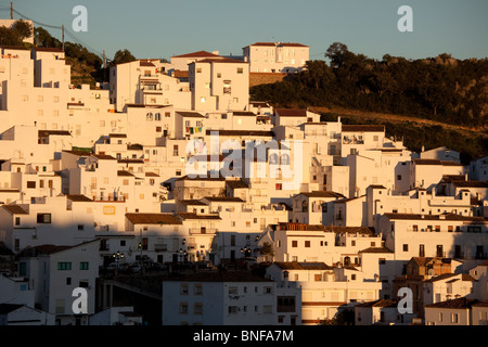 Sonnenuntergang, Casares, Andalusien, Costa Del Sol, Malaga Stockfoto