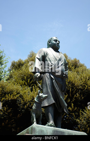 Berühmte Statue von Saigo Takamori im Ueno Park, Tokio Stockfoto