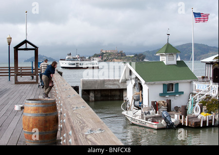 Forbes Island und Alcatraz Bucht von San Francisco Kalifornien USA Stockfoto