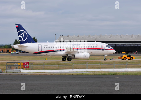 Sukhoi Superjet 100 Farnborough Airshow 2010 Stockfoto