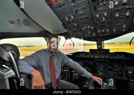 Boeing 787 Dreamliner Cockpit Mike Carricker Stockfoto