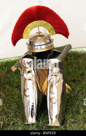 Römische Rüstung auf einem Reenactment-Festival Stockfoto