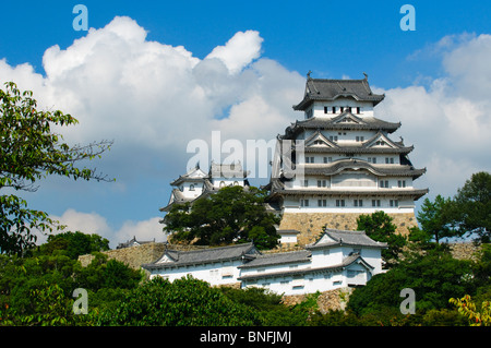 Main Tower oder Tenshukaku, Blick vom Sannomaru Platz, Burg Himeji, Präfektur Hyōgo, Kansai-Region, Insel Honshu, Japan Stockfoto