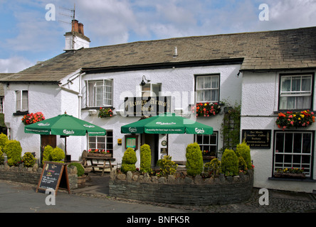 Kings Arms Hotel Hawkshead Lake Distrikt Cumbria, England Stockfoto