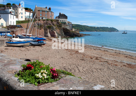 die kleinen einsamen Strand am Cawsand in Cornwall, Großbritannien Stockfoto