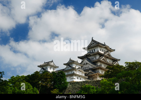 Main Tower oder Tenshukaku, Blick vom Sannomaru Platz, Burg Himeji, Präfektur Hyōgo, Kansai-Region, Insel Honshu, Japan Stockfoto