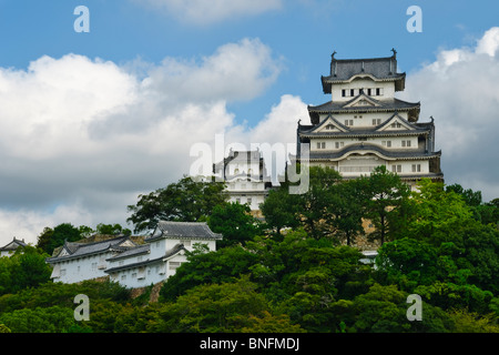 Main Tower oder Tenshukaku, Blick vom Sannomaru Platz, Burg Himeji, Präfektur Hyōgo, Kansai-Region, Insel Honshu, Japan Stockfoto