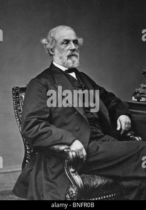 Portraitfoto circa Ende der 1860er Jahre von General Robert E Lee (1807-1870) - Ikone konföderierte Befehlshaber im amerikanischen Bürgerkrieg. Stockfoto