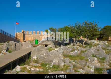 Kale die Höhenburg in Alanya Mediterranian Küste Türkei Asien Stockfoto