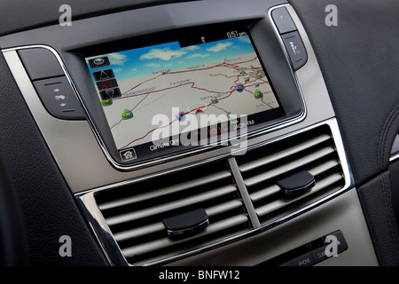 Lincoln MKT GPS-Konsole. Satelliten-Navigationssystem Stockfoto