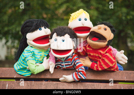 Gruppe von Marionette amüsant. Stockfoto