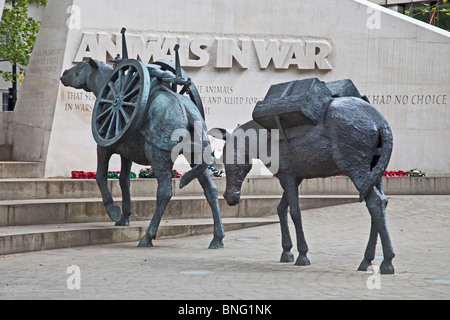 London Park Lane The Animals in Kriegerdenkmal Mai 2010 Stockfoto