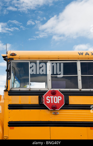 Wayne Schulbus. Amerikanischen Schulbus Stockfoto