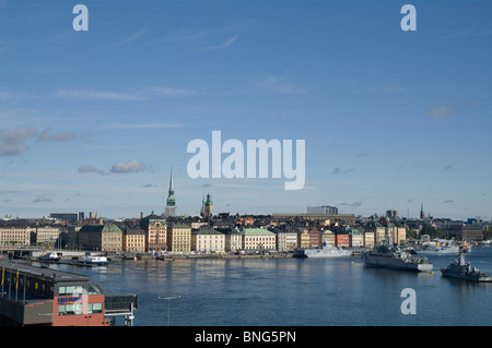 Die schwedische Marine Parade im Hafen von Stockholm für die königliche Hochzeit. Stockfoto