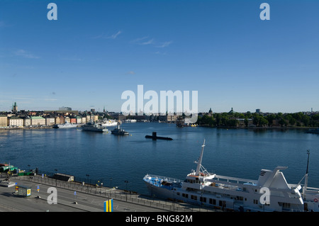 Die schwedische Marine Parade im Hafen von Stockholm für die königliche Hochzeit. Stockfoto