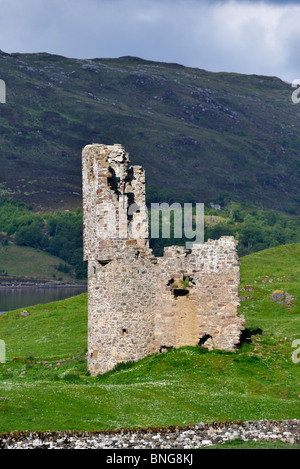 Ardvreck Castle, Loch Assynt, Sutherland, Schottland, Vereinigtes Königreich, Europa. Stockfoto