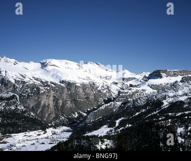 Felswand Monte De Stevia über das Langental-Langental-Wolkenstein Dolomiten Italien Stockfoto