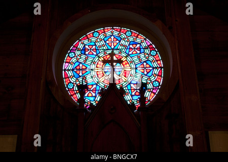 Kirche-Artefakt gefunden im historischen White Pine Village in Ludington, Michigan Stockfoto