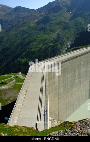 Schwerkraft Staudamm Grande Dixence, See Lac de Dix, Val Hérens Valley, Wallis, Schweiz Stockfoto