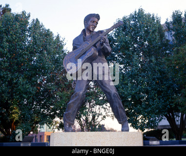 Elvis Presley Statue, Beale Street, Beale Street District, Memphis, Tennessee, Vereinigte Staaten von Amerika Stockfoto