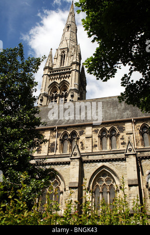 Alle Seelen Kirche Haley Hill Boothtown Aykroyd Park Halifax Calderdale Yorkshire Grade 1 aufgeführten gotischen Stil George Gilbert Scott Stockfoto