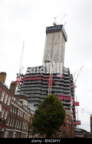 Der Shard, 32 London Bridge Street, Southwark, London, UK. Im Juli 2010 Bau. Stockfoto