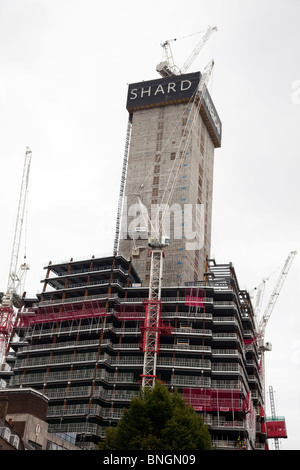 Der Shard, 32 London Bridge Street, Southwark, London, UK. Im Juli 2010 Bau. Stockfoto