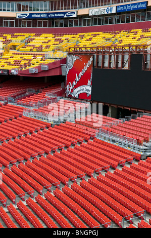 Ein Blick auf die Fed Ex Field Stadium, Heimstadion der Washington Redskins Football Team, National Football League, NFL. Stockfoto