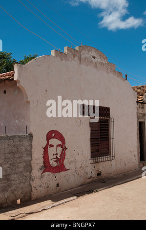 Kubanische Street Life, Trinidad, Kuba, Che, graffiti Stockfoto