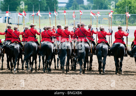 RCMP Offiziere auf Pferd zurück während das Musical Ride Display, Ottawa 2010 Stockfoto