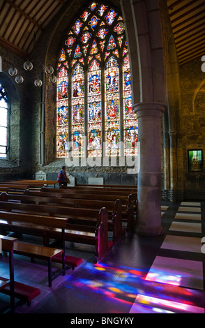 Der große Süd Rosenkranz Glasfenster, 13. Jahrhundert Dominikanische schwarzes Kloster, Stadt Kilkenny, Irland Stockfoto