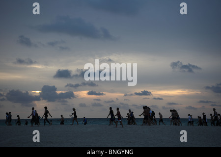 Am Anfang einen Triathlon Stockfoto