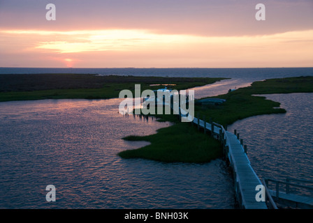 Fox Island, VA bei Sonnenuntergang Stockfoto