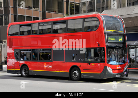 Modernen London Bus Route 24 auf Pimlico Stockfoto